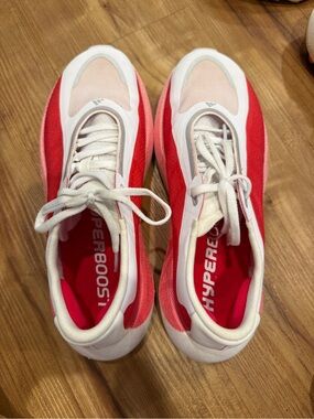 adidas Women's Red and White Hyperboost edge